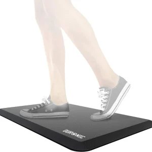Duronic Anti-Fatigue Mat DM-MAT2, Office Sit Stand Desk Floor Mat, Ergonomic Support for Feet, Hips, Legs & Back, Comfort and Relief for Standing at Work or Kitchen, 71cm x 43cm - Black