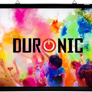 Duronic Bar Projector Screen BPS60 / 43 Wall Mountable 60” Projection Screens for Home Office School Matte White Movie Screen with 4:3 Aspect Ratio for Movie Nights Home Cinemas Office Presentations
