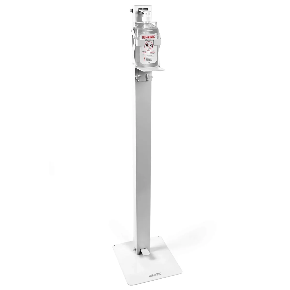 Duronic Hand Gel Floor Standing Dispenser STF-S1L | Freestanding Sanitiser Holder with Drip Tray | Holds Duronic S1000ML 1 Litre Pump Bottle | Stand Has Secure Locking Feature to Prevent Theft - Image 2