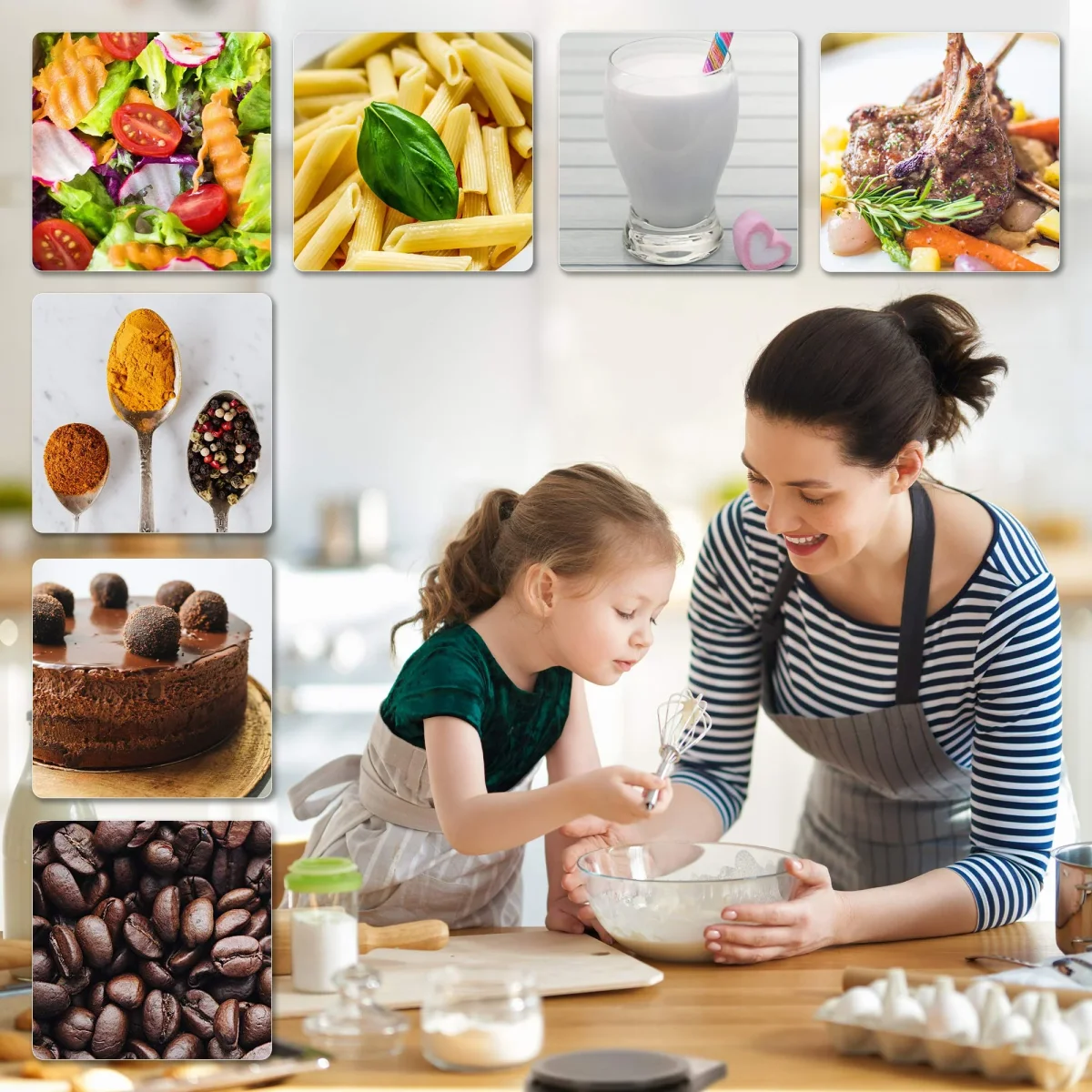 Duronic Digital Kitchen Scale KS6000 BK/CR Kitchen Scales with Bowl, Weighing Scale, Baking Scale for Cooking Baking Pet Food Postal, Food Scale Weight Scale, Electronic Scale with Backlit LCD Display - Image 6