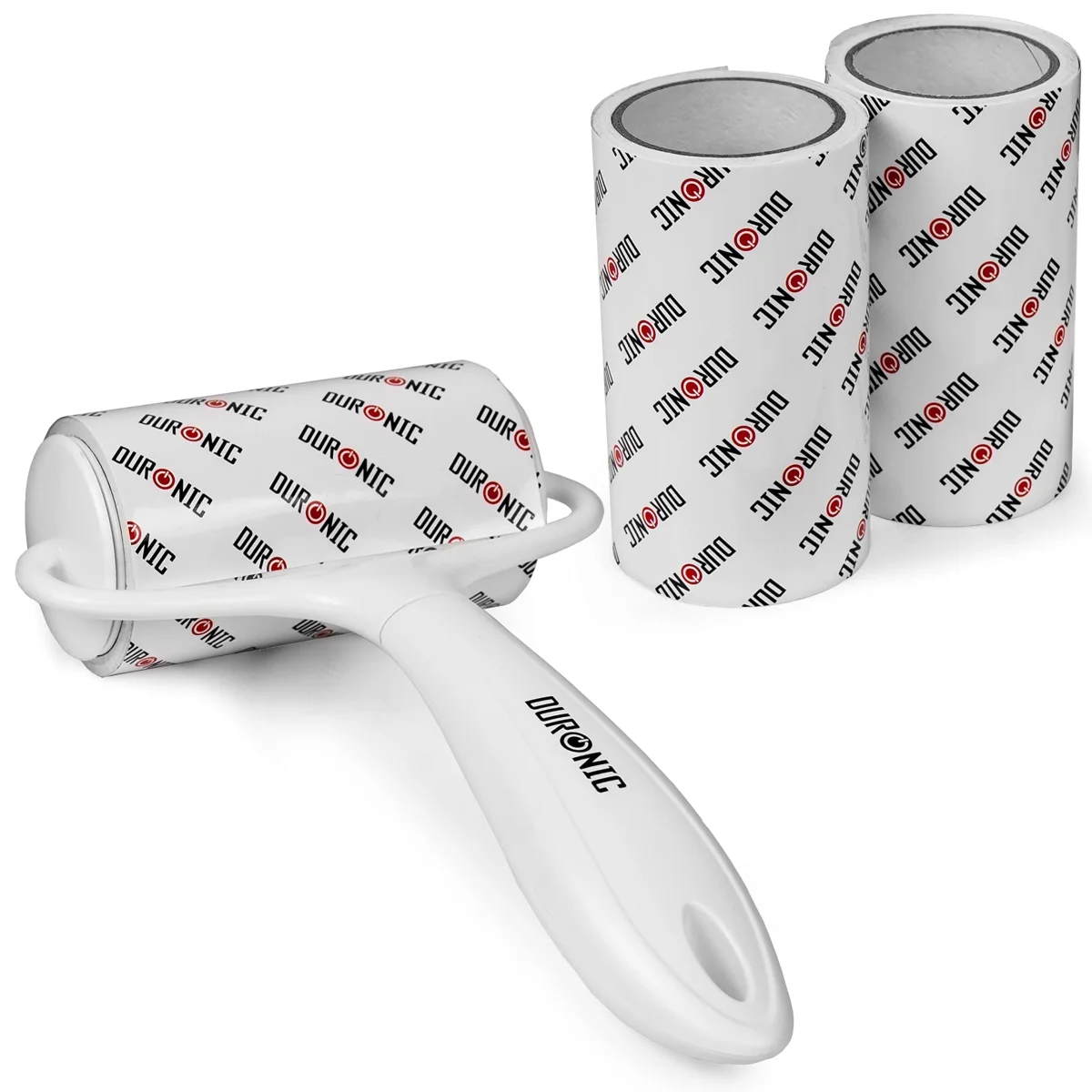 Duronic Lint Roller (60 Sheets per Roll) + 2 Refills ROLL1X2, Extra Sticky Lint Remover for Fabric and Clothing, Removes Pet Hair, Dust, Lint and Fluff from Carpet and Upholstery - Image 2